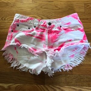 LF pink tie-dye shorts
